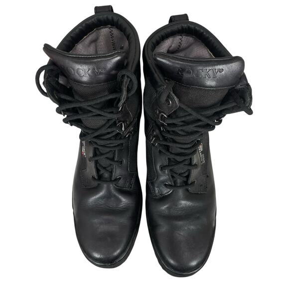 Rocky Boots Mens 13W Lace Up Black Leather & Canvas Gore-Tex Combat Tactical USA main image 6